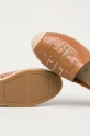 smeđa Tory Burch - Kožne espadrile