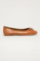 barna Tory Burch - Bőr balerina cipő Női