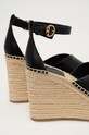 Boty Kožené sandály Tory Burch 63522.004 černá