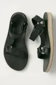 black Teva leather sandals