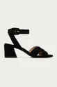 čierna Furla - Semišové sandále Cross Dámsky