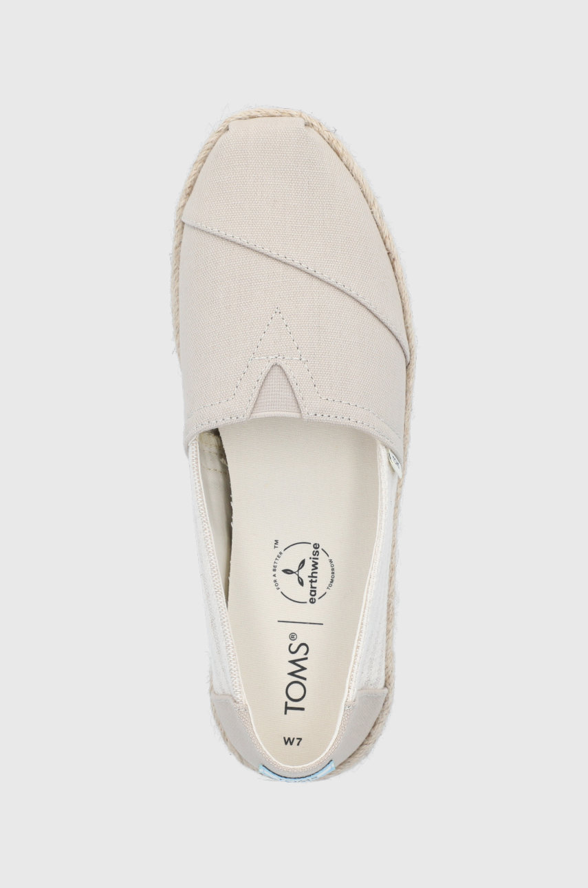 kremowy Toms Espadryle University Stripes