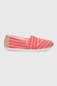 Toms Espadrile Alpargata textil rosu 10016235