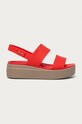 Sandály Crocs Brooklyn Low Wedge platforma oranžová KLYN.LOW.WEDGE.W.206453