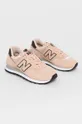 Topánky New Balance WL574FL2 ružová