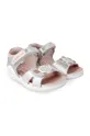 срібний Biomecanics - Дитячі шкіряні сандалі Для дівчаток