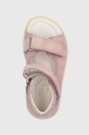 Mrugała Sandały skórzane dziecięce różowy FLO.1105.1.19.25.G