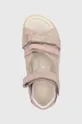 рожевий Дитячі шкіряні сандалі Mrugała