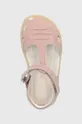 розовый Детские кожаные сандалии Mrugała