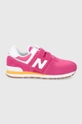 lila New Balance gyerek bőrcipő PV574HP2 Lány