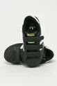 črna adidas Originals otroški usnjeni čevlji Superstar CF