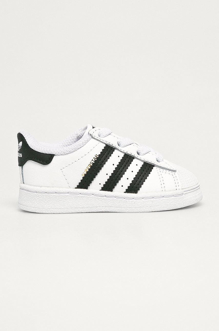 alb adidas Originals - Pantofi copii Suerstar EL I FU7717 De copii