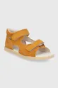 Detské semišové sandále Mrugała oranžová