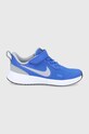 Nike Kids - Dětské boty Revolution 5 imitace kůže modrá BQ5672