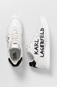 Kožené boty Karl Lagerfeld bílá KL52915.010