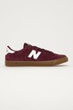 New Balance Tenisówki skórzane AM210BYG bordowy AM210BYG