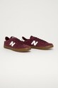 New Balance Tenisówki skórzane AM210BYG AM210BYG bordowy SS21