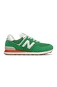 Boty New Balance ML574HE2 semišová kůže zelená ML574HE2