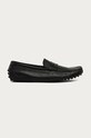 Lacoste - Δερμάτινα μοκασίνια λείο δέρμα μαύρο 735CAM0118.024