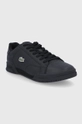 Lacoste Buty skórzane Twin Serve 741SMA0018 czarny