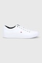 Tommy Hilfiger Buty skórzane ESSENTIAL SNEAKER LTH syntetyczny biały FM0FM02157100