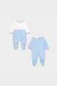 Mayoral Newborn - Ολόσωμη φόρμα μωρού (2-pack) μπλε
