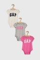 lila GAP gyerek body 50-86 cm (3-pack) Lány