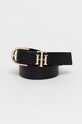 Kožený opasok Tommy Hilfiger čierna AW0AW09821.4891