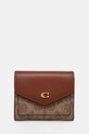 Coach - Portfel skórzany C2329 Wyn Small Wallet wzorzyste brązowy C2329