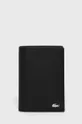 čierna Kožená peňaženka Lacoste Pánsky