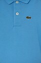 Chlapec Detská bavlenná polokošeľa Lacoste PJ2909 modrá