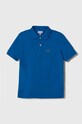 Дитяче бавовняне поло Lacoste бавовна блакитний PJ2909