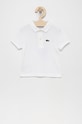 Lacoste tricouri polo din bumbac pentru copii uni alb PJ2909