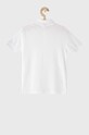 Detská bavlenná polokošeľa Lacoste PJ2909 biela SS22