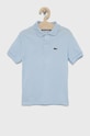Дитяче бавовняне поло Lacoste бавовна блакитний PJ2909