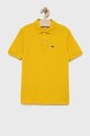 Lacoste polo bawełniane dziecięce bawełna żółty PJ2909