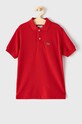 Lacoste polo bawełniane dziecięce bawełna czerwony PJ2909