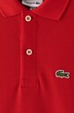Chlapec Detská bavlenná polokošeľa Lacoste PJ2909 červená