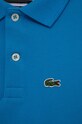 Chlapec Detská bavlenná polokošeľa Lacoste PJ2909 modrá