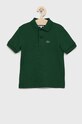 Дитяче бавовняне поло Lacoste бавовна зелений PJ2909