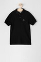 Detská bavlenná polokošeľa Lacoste bavlna čierna PJ2909