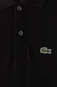 Chlapec Detská bavlenná polokošeľa Lacoste PJ2909 čierna