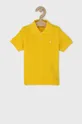 žltá Detské polo tričko United Colors of Benetton Chlapčenský