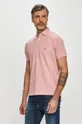 ružová Tommy Hilfiger - Polo tričko Pánsky