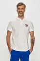 biela Tommy Jeans - Polo tričko Pánsky