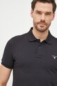 Bavlnené polo tričko Gant čierna 2202