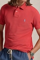 Βαμβακερό μπλουζάκι πόλο Polo Ralph Lauren κόκκινο 710536856