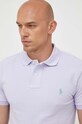 Bavlnené polo tričko Polo Ralph Lauren fialová 710536856