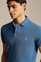 Хлопковое поло Polo Ralph Lauren тёмно-синий 710536856