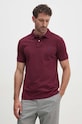Βαμβακερό μπλουζάκι πόλο Polo Ralph Lauren μπορντό 710536856